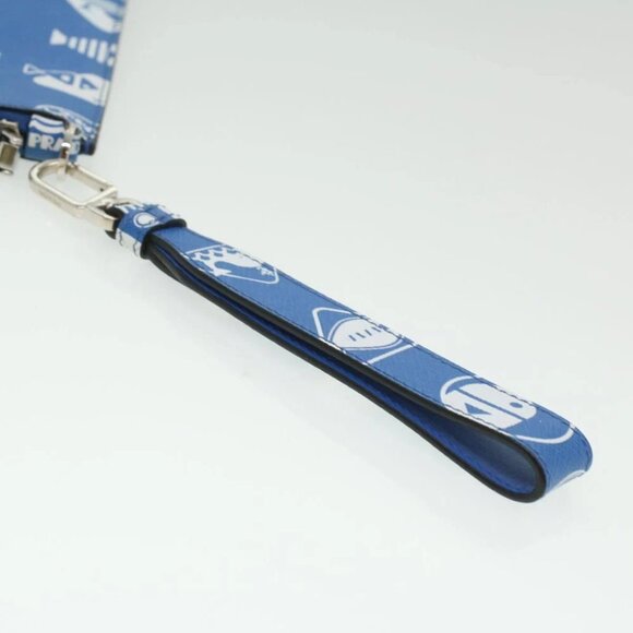 PRADA Shoulder Bag Safiano Leather Light Blue Auth ar8307V - Picture 9 of 15